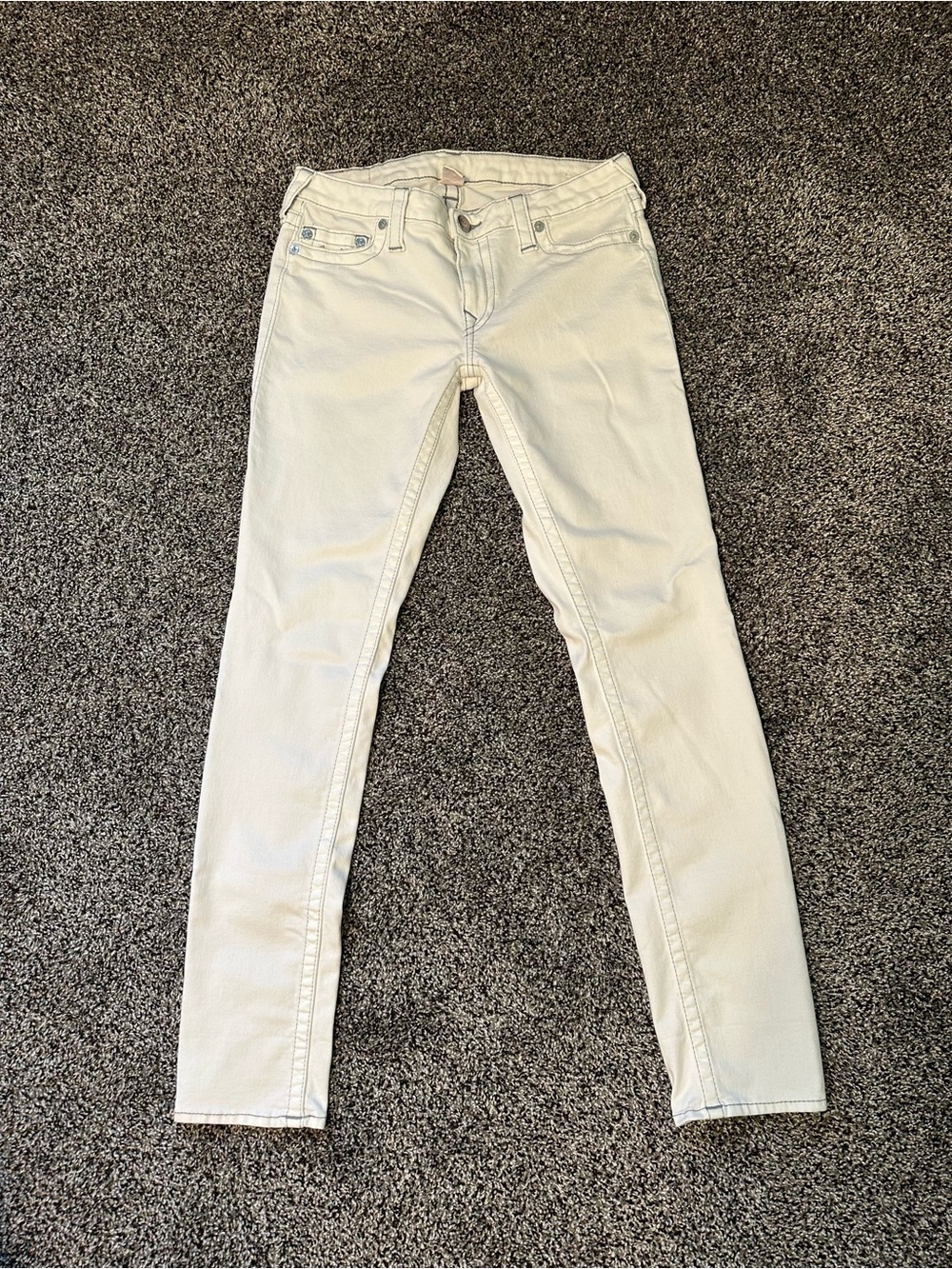 Women’s True Religion Skinny Jeans in White - Classic Slim Fit